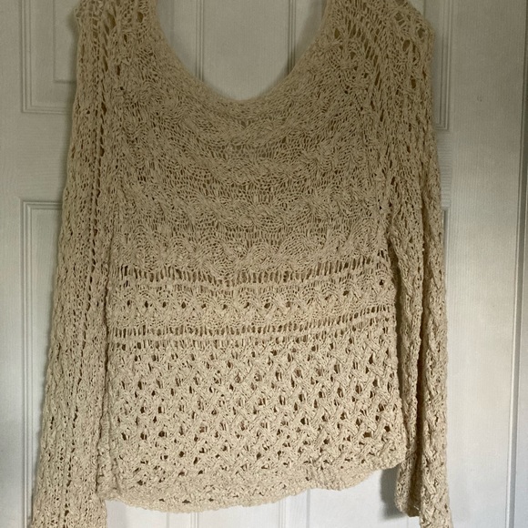 Free People beige knit cozy sweater! Never worn! - Picture 2 of 2